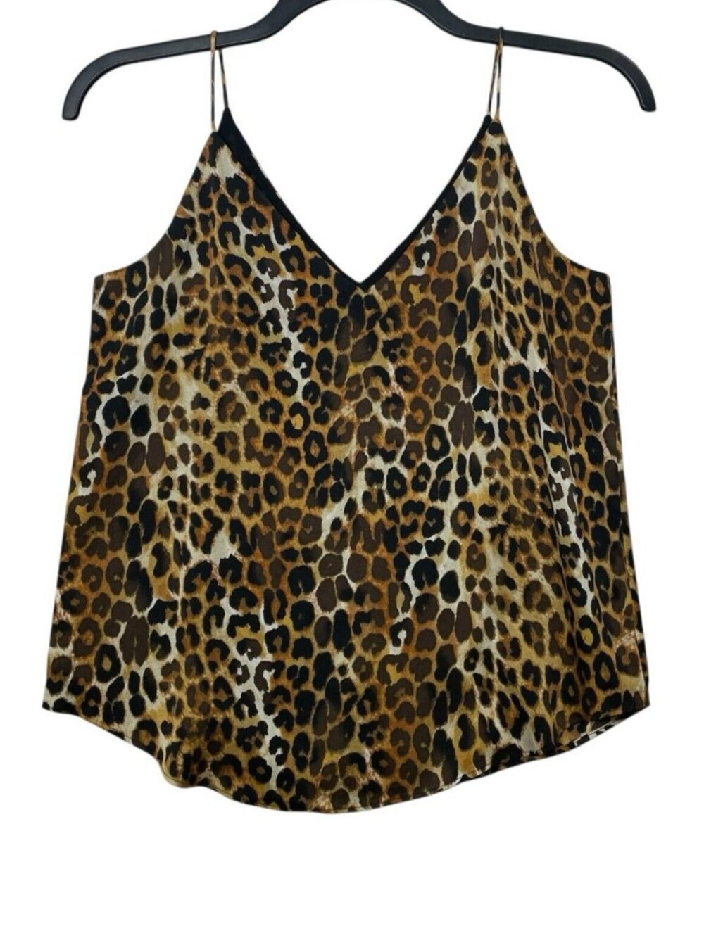 Express Womens Cami Top Small Animal Print V-Neck Spaghetti Strap Lined